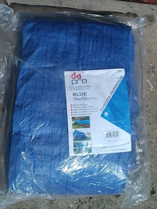 Plandeka niebieska 10 m x 12 m