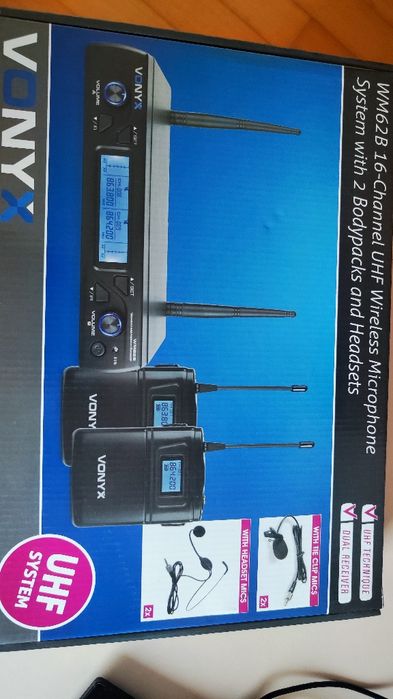 VONYX WM62B – Sistema Profissional 2 Microfones Sem Fios UHF – NOVO