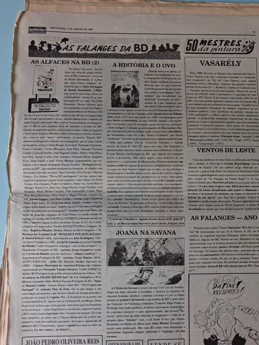 "As Falanges da BD" - Lote 85 suplementos BD , anos 90.
