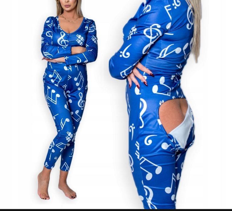 Piżama damska rozpinana z klapą