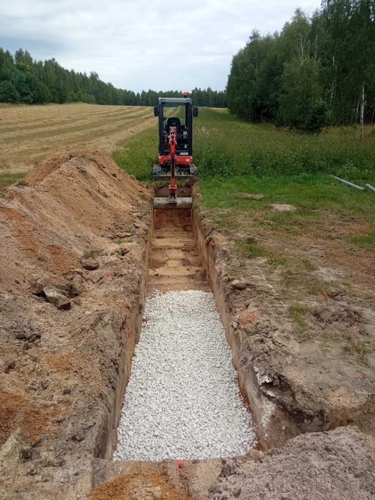 Wynajem minikoparka Kubota 1.8 tony