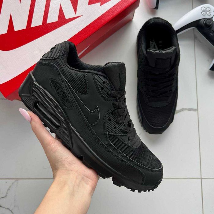 Кроссовки Nike Air Max 90 Black (40-45) Новые, мужские в черном цвете