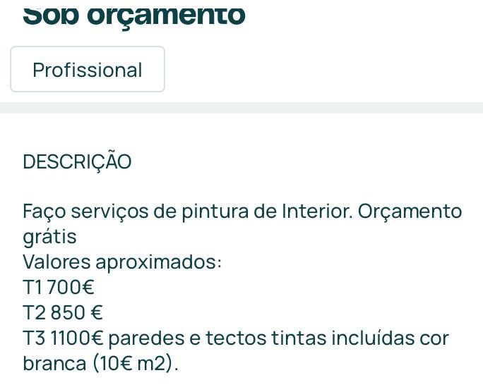Pinturas profissionais