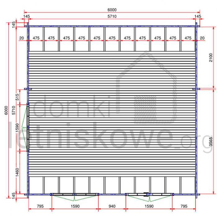 Drewniany domek letniskowy Majka 6x6 32m2 ROD ośrodek wczasowy działka