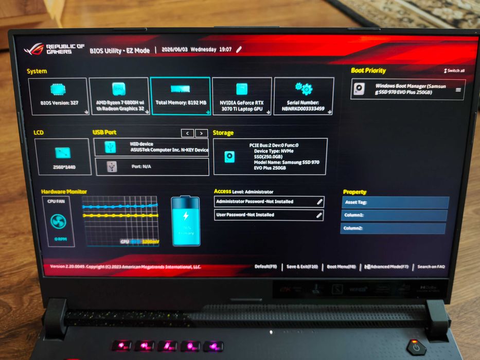 Ігровий ноутбук Asus Rog Strix Ryzen 7\RTX3070 ti