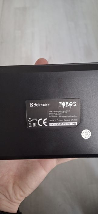 Czarna klawiatura defender fobos 60% gaming led