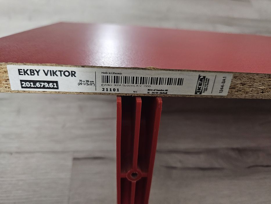 Półka wisząca IKEA Ekby Viktor ze wspornikami
