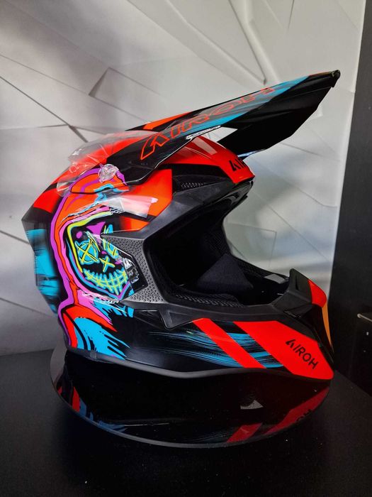 Kask cross Airoh Wraaap Cyber Orange Gloss !Czytaj opis!
