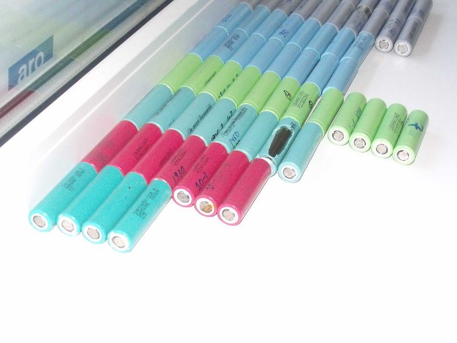 Аккумуляторы 18650 высокотоковые Samsung LG Lishen литий 74 шт