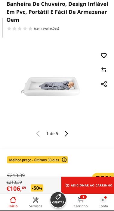 Banheira insuflável