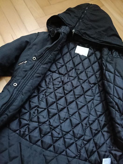 NOWA Czarna kurtka zimowa ciepła kaptur rozsuwany