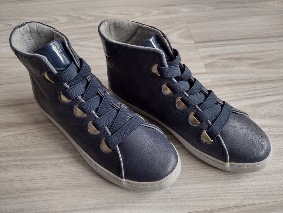 TBS damskie granatowe skórzane trampki/botki rozmiar 35