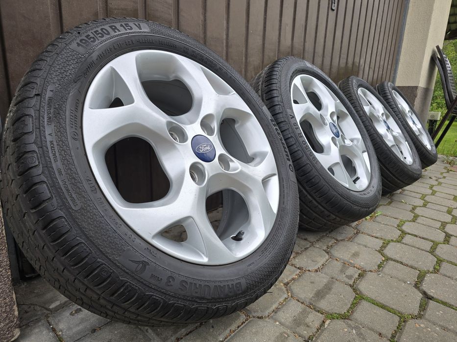 Felgi z oponami 195/50R15 Ford Fiesta 4x108 B max Fusion Focus KA+