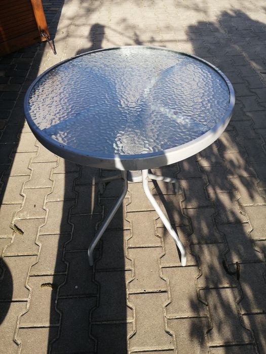 Stolik kawowy szkło +metal