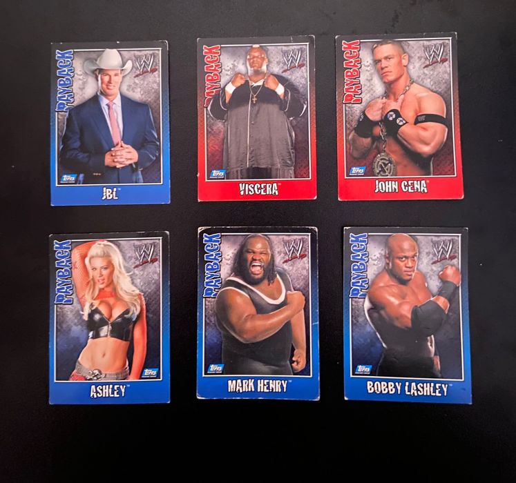Vendo coleção de cartas WWE Payback (57 cartas)