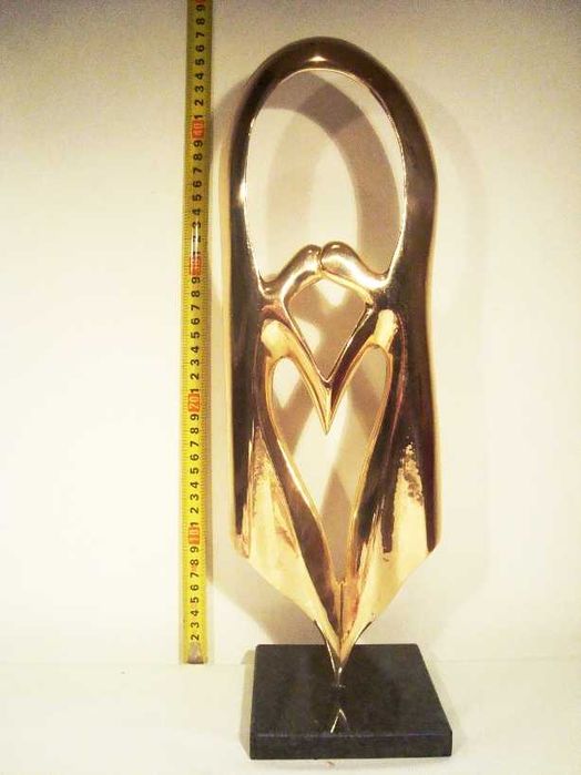 Estatueta em latão Almas Gémeas 44, 4 cm Altura