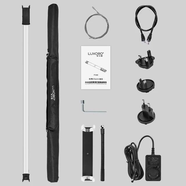 Bastão de Led tubular Luxceo P120S 113cm RGB 30W APP DMX SELADO