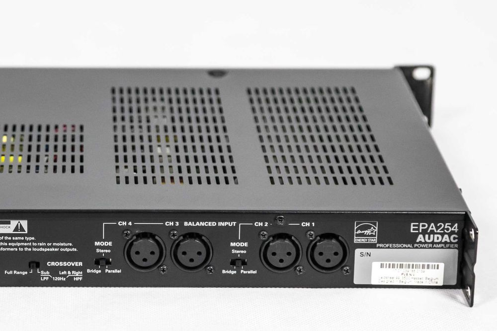 Audac EPA 254 - wzmacniacz czterokanałowy