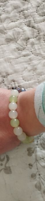 Bransoletka koraliki kolorowe pastelowe perłowe kotek handmade hippie