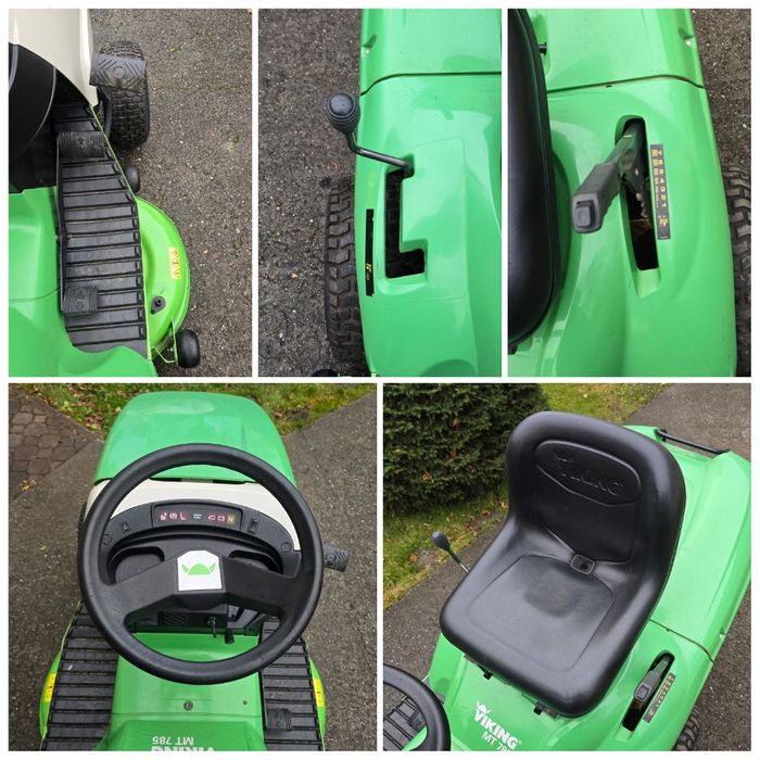 Traktorek kosiarka Viking Stihl 17,5KM B&S pompa oleju hydro + PŁUG