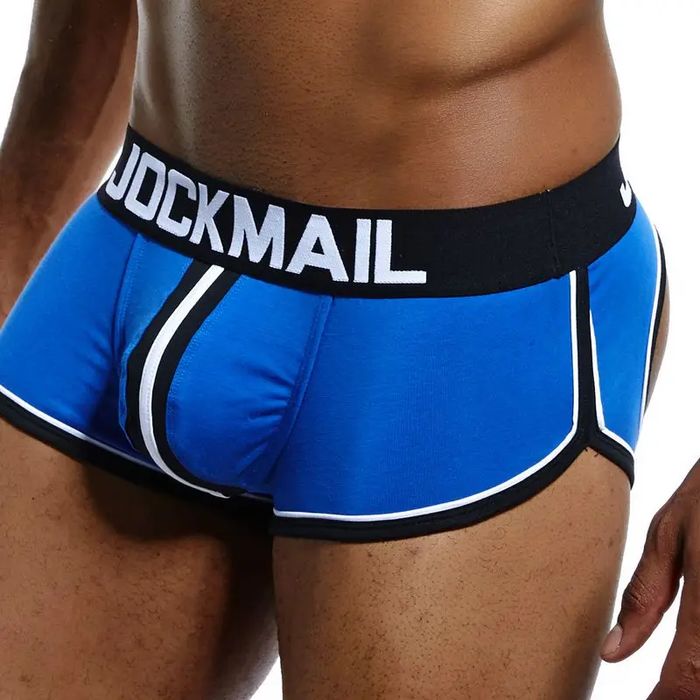 Mocno zabudowane jockstrapy z przodu a z tyłu goła pupa JOCKMAIL - L