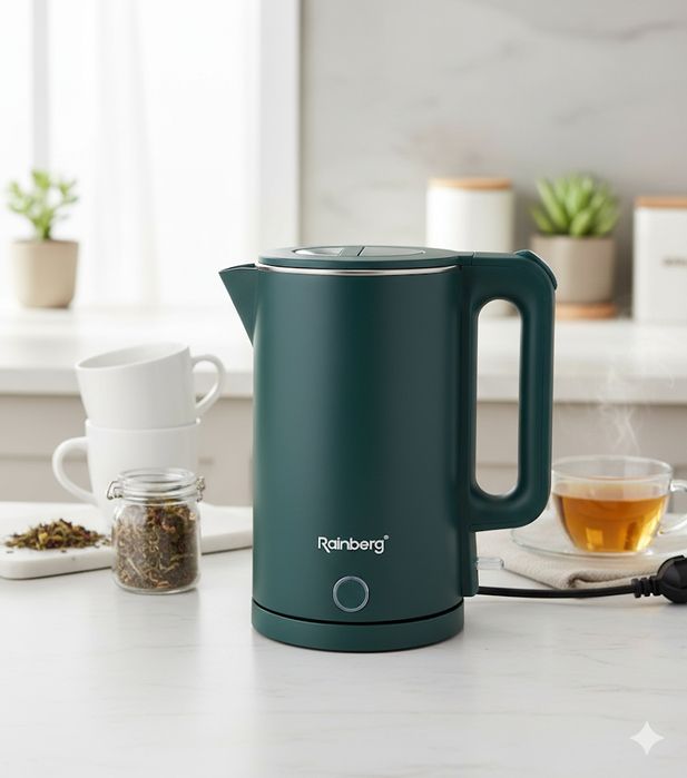 Новый синий электрочайник