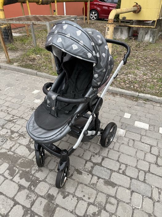 Дитяча коляска junama diamond 2 в 1 Сіра Люлька + Прогулка