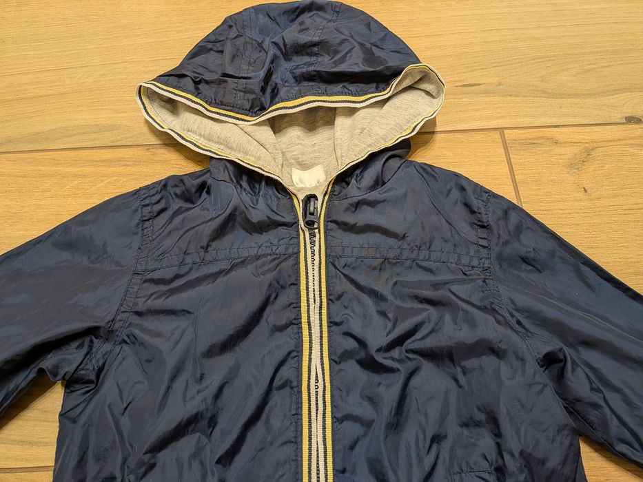 F&F 86 92 kurtka wiosenna jesienna dla chłopca  granatowa z kapturem