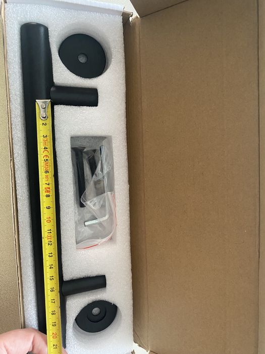 Uchwyt do drzwi przesuwnych okrągły, czarny