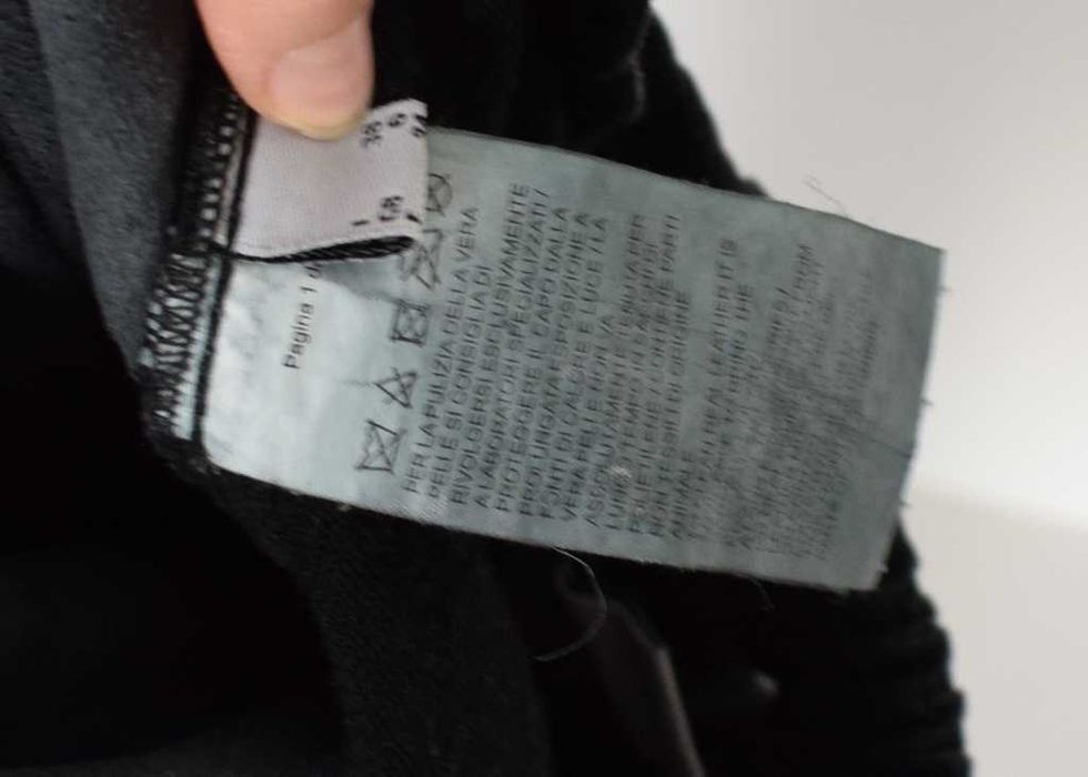 Pinko skórzane spodnie joggery cvzarne wełniane ze sznurkiem