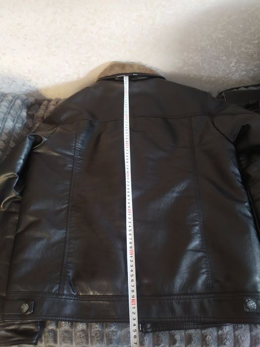 Кожанная Куртка,Черная,Мужская,Зимняя