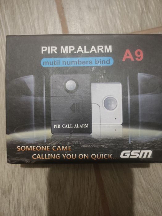 Міні GSM-сигналізація з Датчиком руху та Мікрофоном Pir MP Alarm A9 Ор