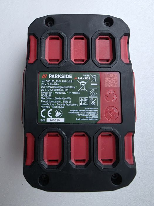 Шуруповерт Parkside PABS 20-Li l9 акумуляторний, Комплект, НОВИЙ