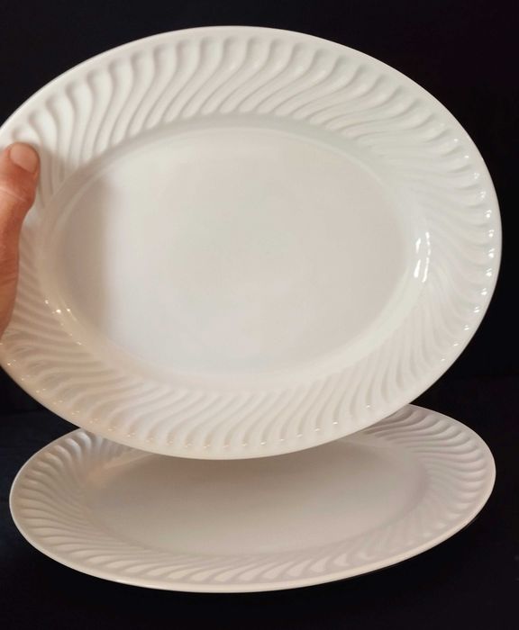 Lot 2X travessa oval pequena, coleção Sagres, Vista Alegre, porcelana