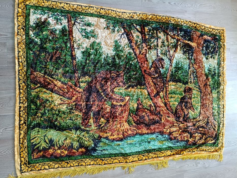 Ковер велюр гобелен винтаж ссср