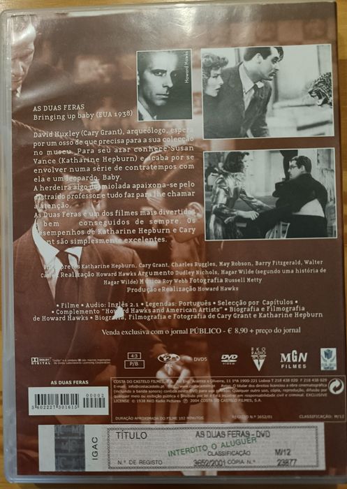 DVD As Duas Feras, de Howard Hawks