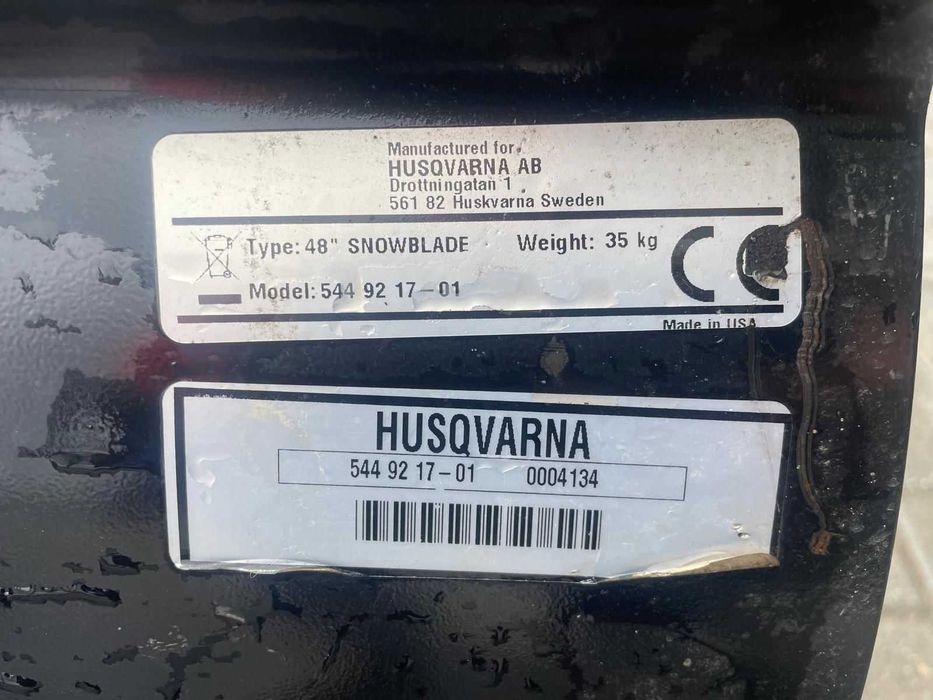 Pług do śniegu HUSQVARNA od CTH150 TWIN + łańcuchy na koła