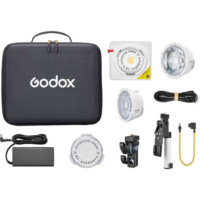 Godox ML100Bi з ручкою, софтбоксом і сотами