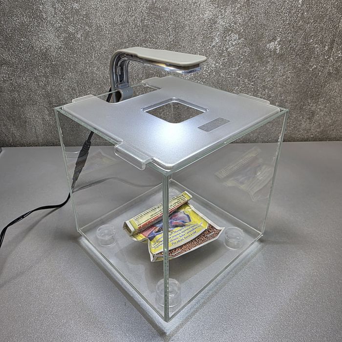 Акваріум Resun AC 02 для півника 1,6 л + корм Tetra BETTA 5 г