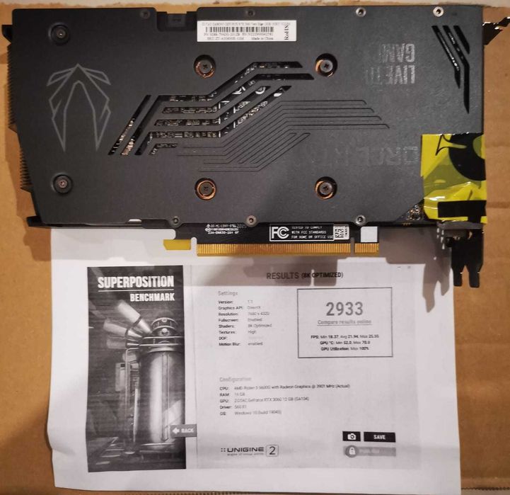 PROMOÇÃO - Zotac Gaming Geforce Rtx 3060 Twin Edge 12GB 192Bit GDDR6