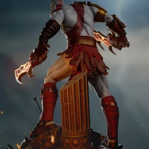 Figurka 3D Kratos – Fan Art, druk 16K