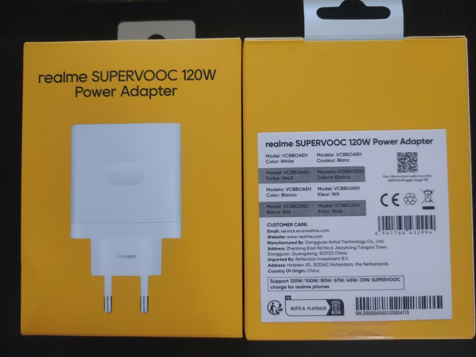 Realme SUPERVOOC 120W EU adapter Оригинал!/НОВОЕ/Кабель Realme 12A