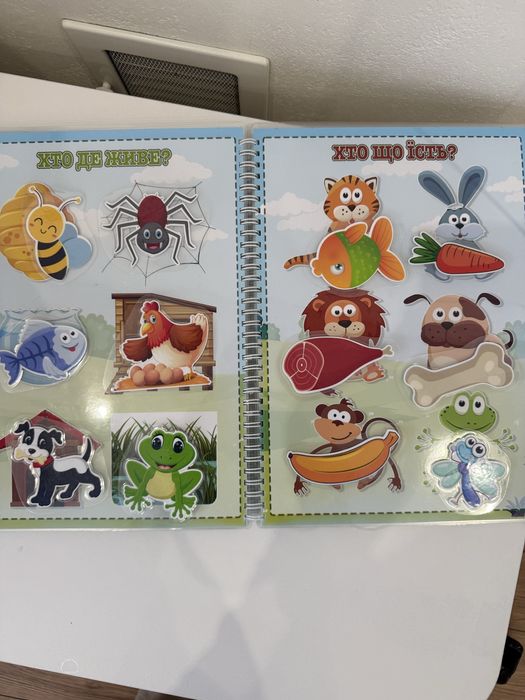 Книжка на липучках розвиваюча для малюків