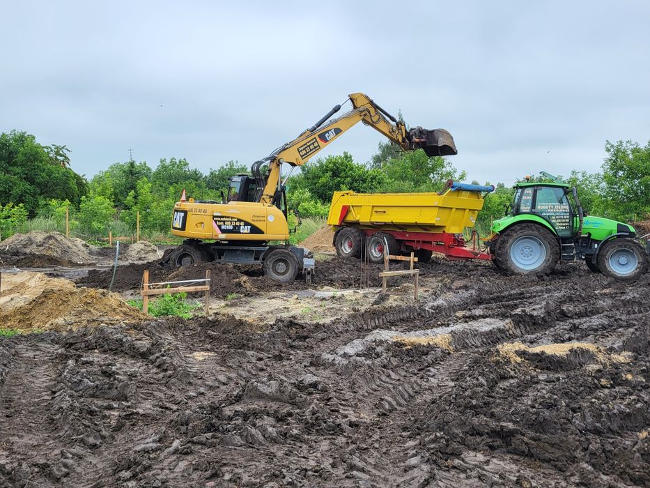 Roboty ziemne wykopy koparka transport minikoparka