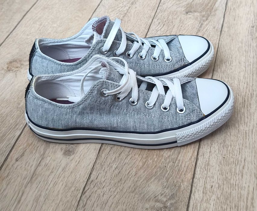 Piękne trampki tenisówki sneakersy Converse siwe szare