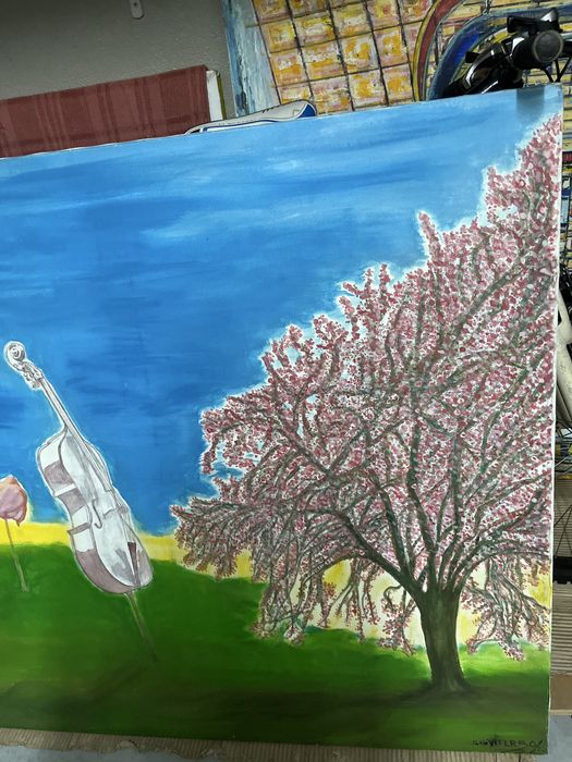Tela pintada  medidas 120cm por 100cm