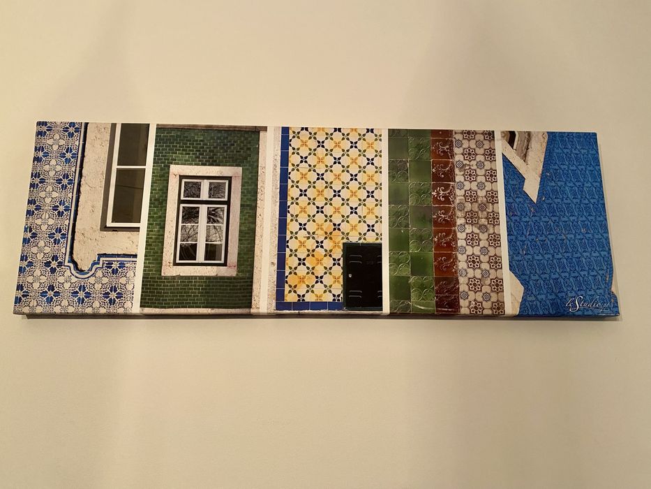 Quadro decorativo com azulejos portugueses – estilo mediterrânico