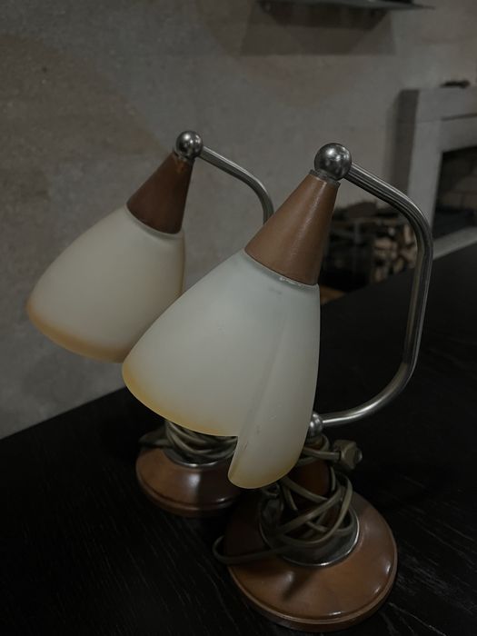 2 Candeeiros vidro bege