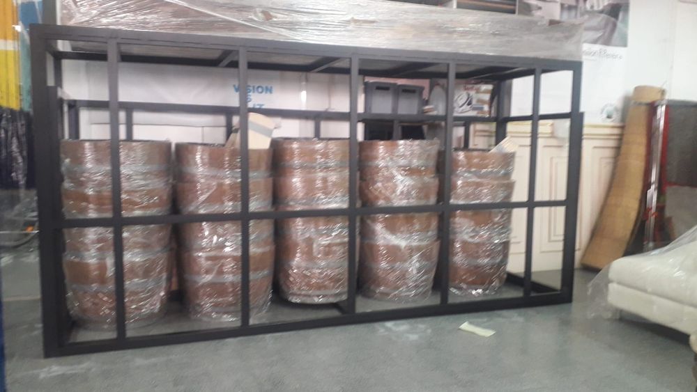 Parede decorativa de pipas - 4x4m