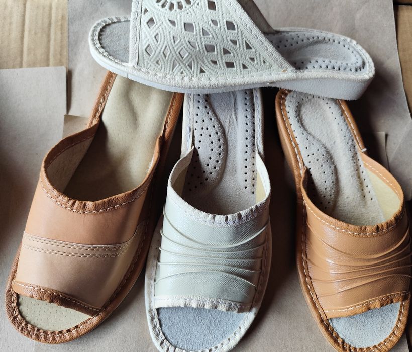 Nowe damskie 38profilowane kapcie góralskie skóra